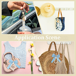 2Pcs 2 Styles Cotton & Iron & Alloy Keychain&nbsp;KEYC-CP0001-24D