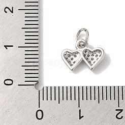 Rack Plating Brass & Clear Cubic Zirconia Pendants&nbsp;KK-L216-051P