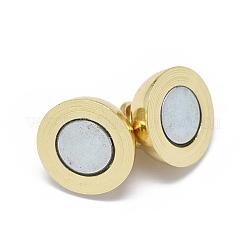 Rack Plating Brass Magnetic Clasps with Loops&nbsp;KK-F801-03B-G
