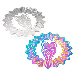 2Pcs 2 Colors 201 Stainless Steel Connector Charms/Links&nbsp;STAS-TA0005-59