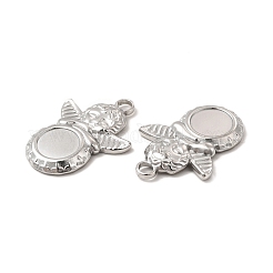Tarnish Resistant 304 Stainless Steel Pendant Cabochons Settings&nbsp;STAS-A070-40P