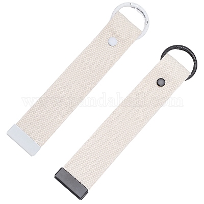 2Pcs 2 Colors Rectangle Polyester Keychains&nbsp;KEYC-CP0001-49B-1