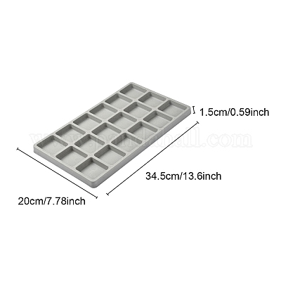 18 Grids Flocking PE Bead Design Boards&nbsp;ODIS-YW0001-04-1