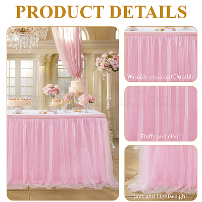 Polyester Table Skirt&nbsp;AJEW-WH20019-110A-1