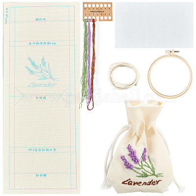 Wholesale WADORN DIY Embroidery Canvas Bag Making Starter Kit