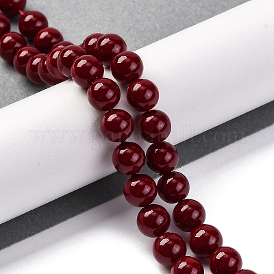 Baking Paint Glass Beads&nbsp;GLAA-Z010-01E-1
