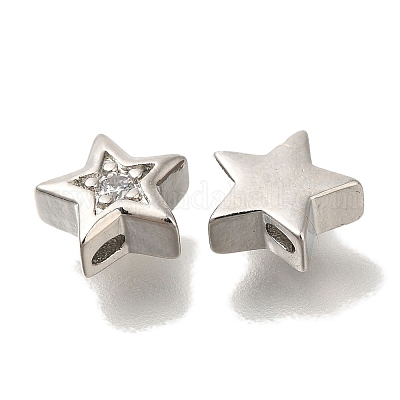 Brass Micro Pave Cubic Zirconia&nbsp;KK-Q001-05P-04-1