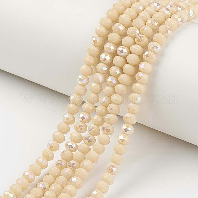 Electroplate Opaque Solid Color Glass Beads Strands&nbsp;EGLA-A034-P3mm-L14-1