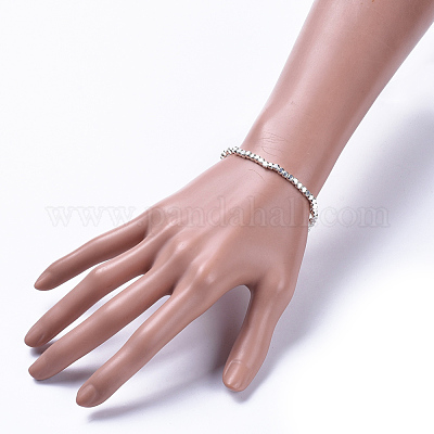 Brass Bead Stretch Bracelets&nbsp;BJEW-JB04402-1
