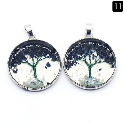 Synthetic Blue Goldstone Pendants&nbsp;PW-WGDCF81-07-1