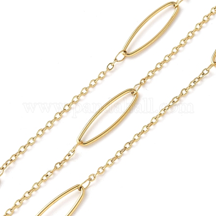 304 Stainless Steel Oval & Cable Chains&nbsp;CHS-C015-03D-G-1