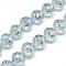 Electroplate Glass Bead Strands, Pearlized Plated, Faceted, Round, Clear, 13~14x13~14mm, Hole: 1.5mm, about 50pcs/strand, 26 inch