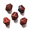 Vintage Style Glazed Ceramic Porcelain Beads, Faceted Bicone, Dark Red, 11.5x10mm, Hole: 2mm