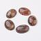 Natural Multi-Color Agate Flat Back Cabochons, Oval, 30x22x7~8mm