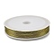 Baking Paint Iron Wire, Round, Gold, 0.5mm, 24 Gauge, about 262.47 Feet(80m)/Roll