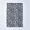 PU Leather Self-adhesive Fabric Sheet, Rectangle, Leopard Pattern, for Making Hair Bows and Earrings, Blue, 30x20x0.1cm