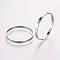 Brass Bead Frames, Ring, Platinum, 30x0.8mm, Hole: 0.6mm