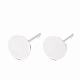 925 Sterling Silver Round Flat Pad Stud Earring Findings&nbsp;STER-T002-201S-1