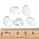 Transparent Oval Glass Cabochons&nbsp;X-GGLA-R022-14x10-5