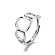 925 Sterling Silver Adjustable Finger Rings&nbsp;FS-WG45355-01-3