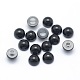 Natural Dyed & Heated Black Agate Cabochons&nbsp;G-P393-R02-4mm-1