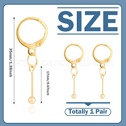 Brass Leverback Earring Findings&nbsp;EJEW-TAC00035