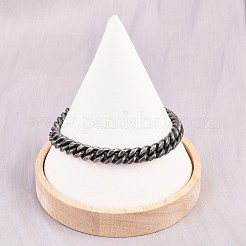 316 Surgical Stainless Steel Cuban Link Chain Bracelets&nbsp;BJEW-C125-12AS