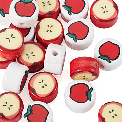 20Pcs 2 Styles Christmas Theme Handmade Porcelain Beads&nbsp;PORC-TA0001-54