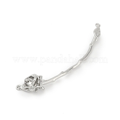 Brass Curved Bar Flower Connector Charms&nbsp;KK-P302-07P