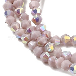 AB Color Plated Opaque Glass Beads Strands&nbsp;GLAA-G127-02A