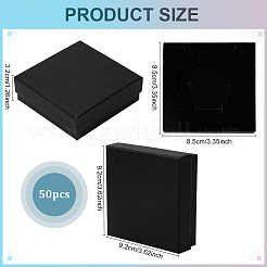 Cardboard Paper Earrings and Rings Storage Boxes&nbsp;CBOX-WH0015-001A