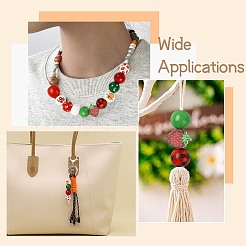100Pcs Dyed Natural Wooden Beads&nbsp;WOOD-CJ0002-80