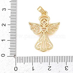 Brass Micro Pave Cubic Zirconia Pendants&nbsp;KK-H525-08G