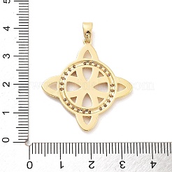 Rack Plating Brass Micro Pave Clear Cubic Zirconia Pendants&nbsp;KK-C063-09B-G