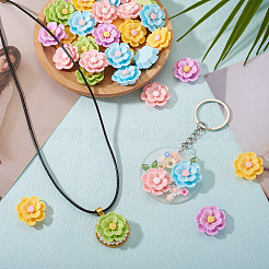 50Pcs 5 Colors 3D Opaque Resin Cabochons&nbsp;RESI-TA0005-02