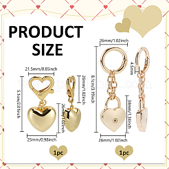 2Pcs Stainless Steel Bag Charms&nbsp;HJEW-PH02282