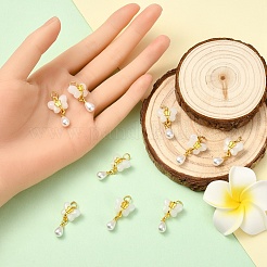 10Pcs Resin & Imitation ABS Pearl Pendants&nbsp;KK-YW0003-56