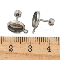 Tarnish Resistant 201 Stainless Steel Stud Earrings Findings&nbsp;STAS-K279-01B-P