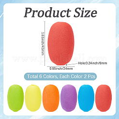 12Pcs 6 Colors EVA Pencil Grips for Kids&nbsp;AJEW-GF0014-42