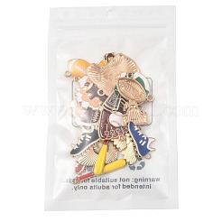 18Pcs 8 Styles Alloy Enamel Pendants&nbsp;ENAM-FS0004-18