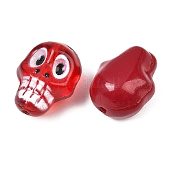 Printed Baking Paint Transparent & Opaque Glass Beads&nbsp;GL-CBA4370-12