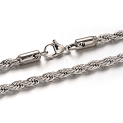 304 Stainless Steel Rope Chain Necklaces&nbsp;NJEW-M151-26