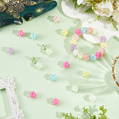 60Pcs Flocking Opaque Acrylic Beads&nbsp;MACR-SC0002-37