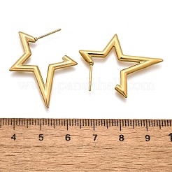 Ion Plating(IP) 304 Stainless Steel Stud Earrings for Women&nbsp;X-STAS-D084-25G