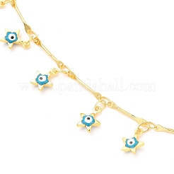 Star Evil Eye Charm Bracelets & Necklaces Jewelry Sets&nbsp;SJEW-JS01135