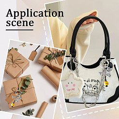 20Pcs Alloy & Wood Keychain&nbsp;KEYC-SC0001-59A
