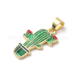Brass Enamel Pendants&nbsp;FIND-I054-01D-G