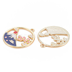 Alloy Enamel Pendants&nbsp;X-ENAM-S126-112-NR