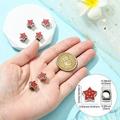 6Pcs 304 Stainless Steel European Beads&nbsp;STAS-CJ0002-59