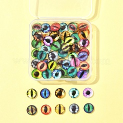 60Pcs Half Round with Eye Glass Cabochons&nbsp;GGLA-FS0001-16A